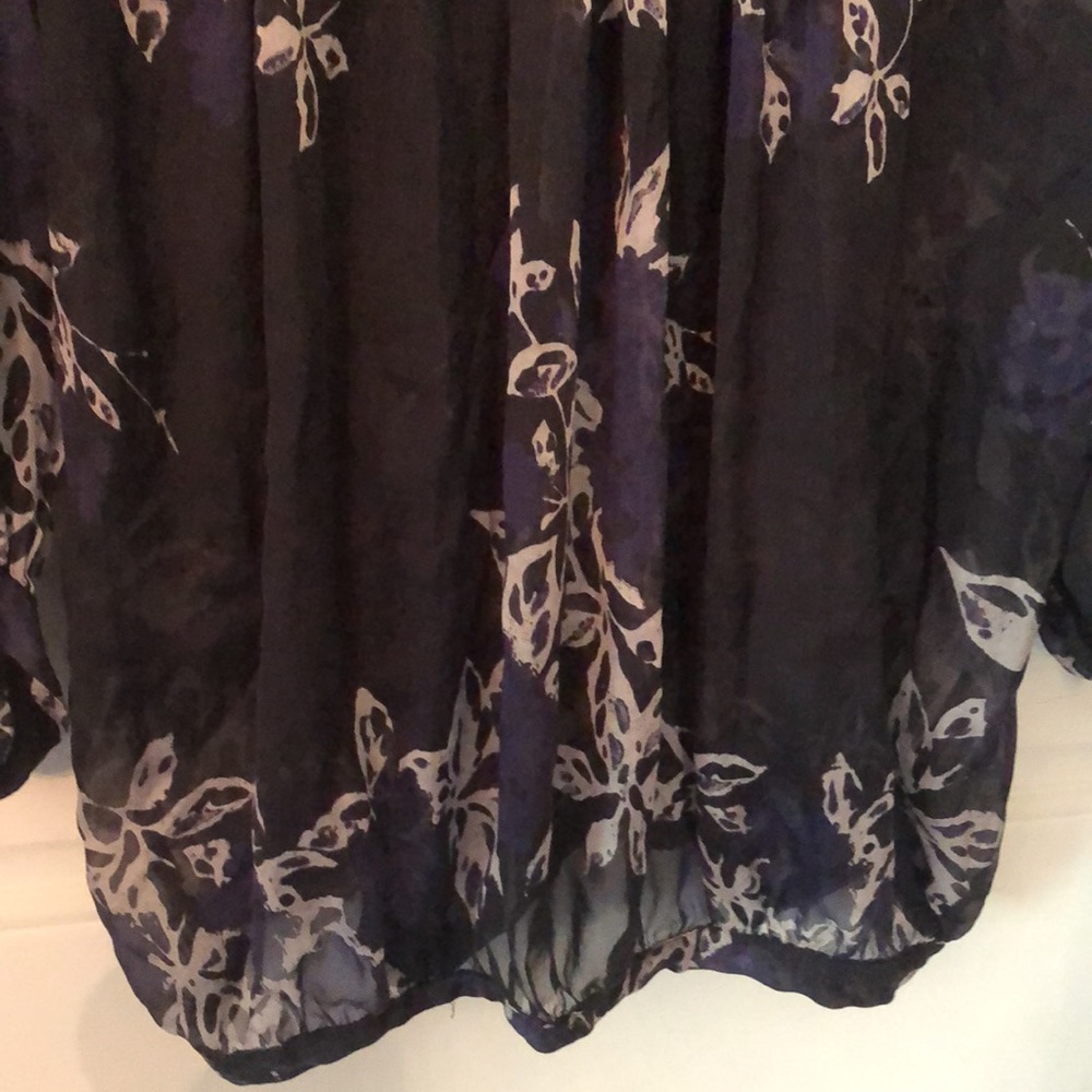 Zara Black and Purple Floral Blouse - Picture 5 of 14